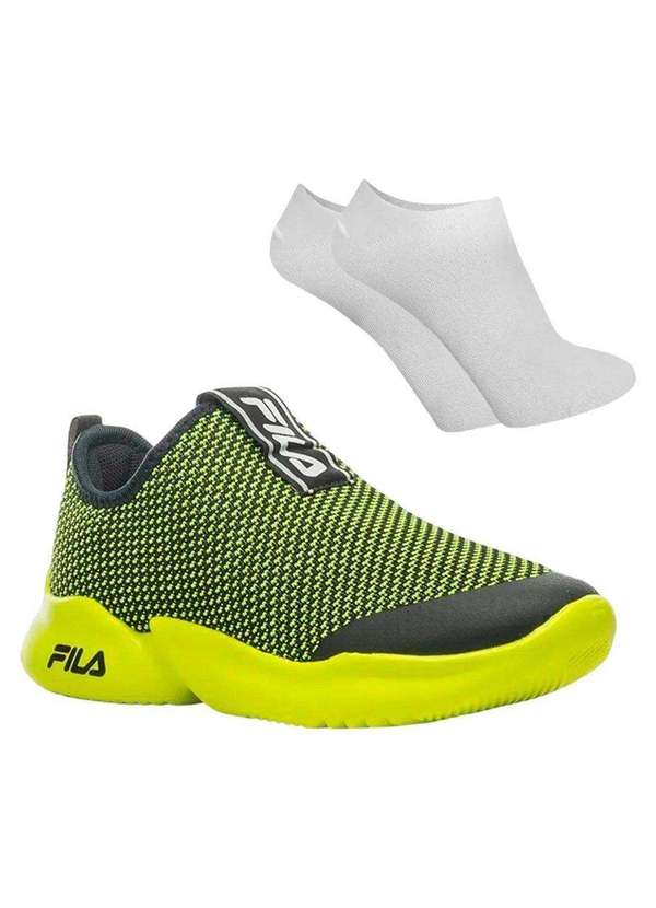 Fila Kit Tênis Fila Funny Infantil e par de Meia Preto