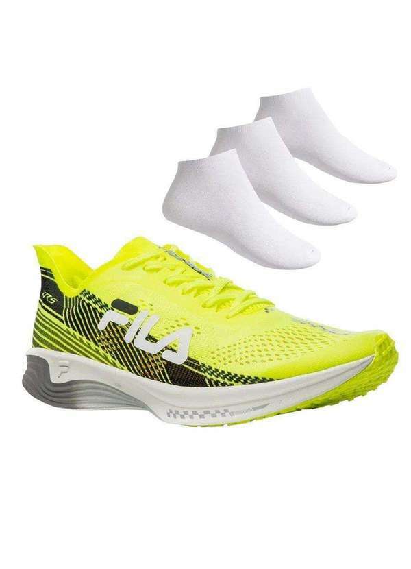 Fila - Kit Tênis Fila Kr5 Masculino e 3 pares de Meias Verde