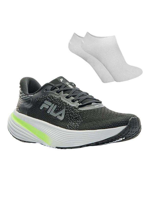 Fila - Kit Tênis Fila Racer Nairobi Masculino e par de Meia Preto