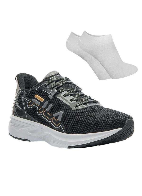 Fila - Kit Tênis Fila Racer Wings Masculino e par de Meia Preto