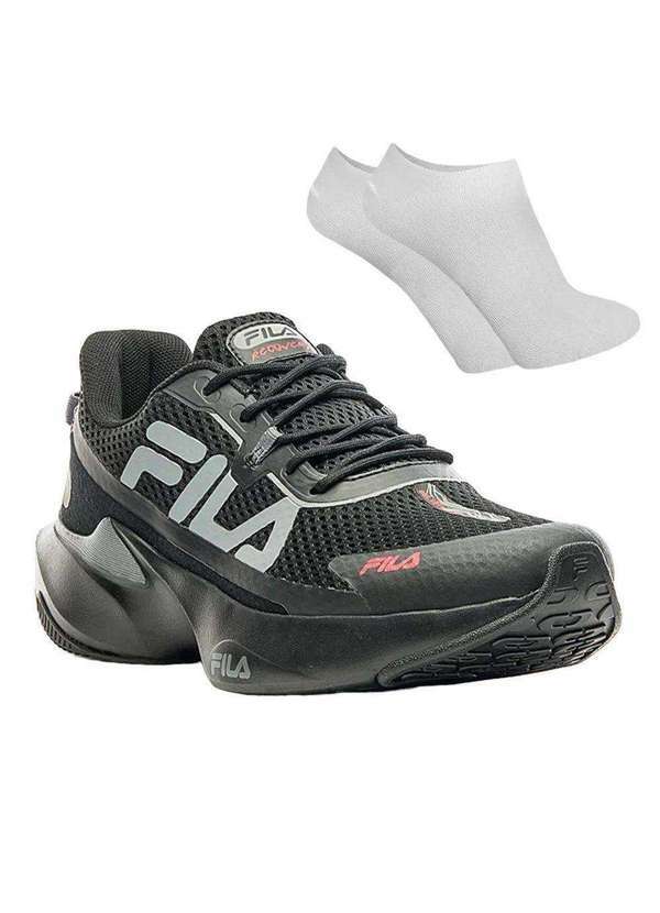 Fila - Kit Tênis Fila Recovery Masculino e par de Meia Preto