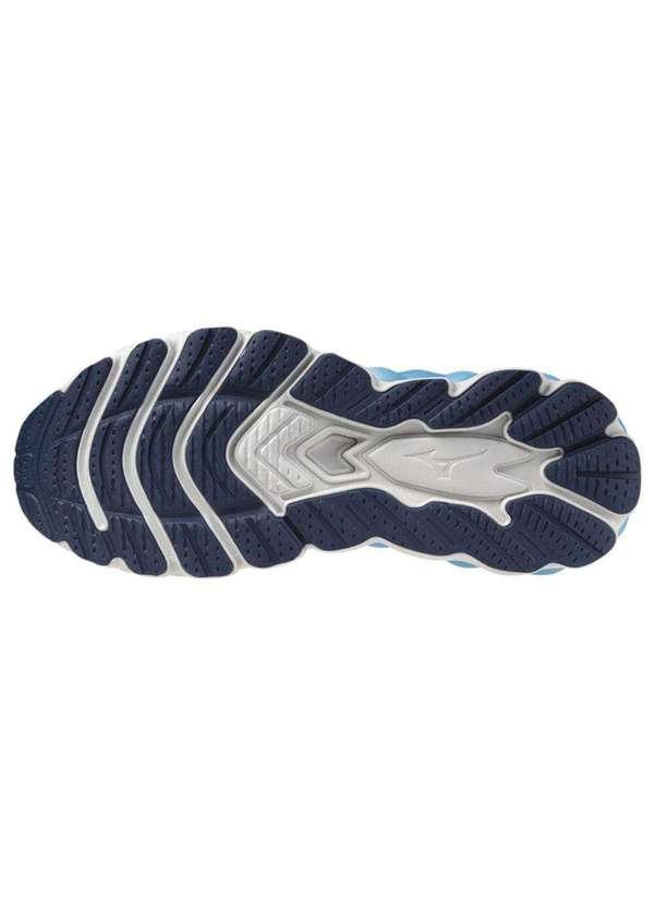 Mizuno - Kit Tênis Mizuno Wave Sky 8 Masculino e par de Meia Azul 5