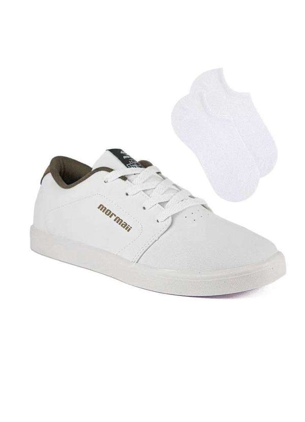 Mormaii - Kit Tênis Mormaii Urban Leap Unissex e par de Meia - Branco