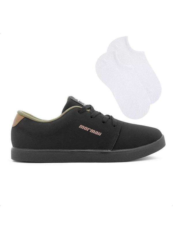 Mormaii - Kit Tênis Mormaii Urban Leap Unissex e par de Meia - Preto