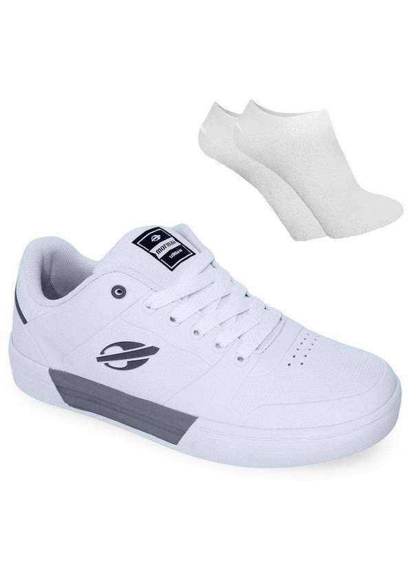 Mormaii - Kit Tênis Mormaii Urban Pulse 2 Masculino e par de Meia - Branco