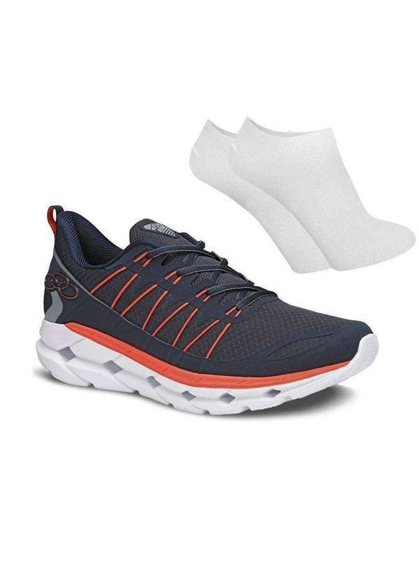 Olympikus - Kit Tênis Olympikus Cyber 3 Unissex e par de Meia - Azul