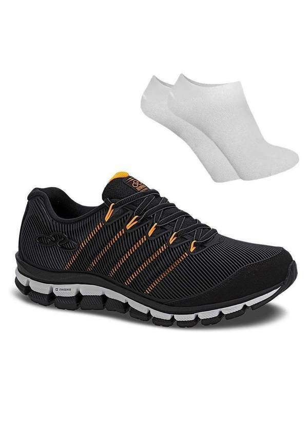 Olympikus - Kit Tênis Olympikus Dynamic Masculino e par de Meia Preto
