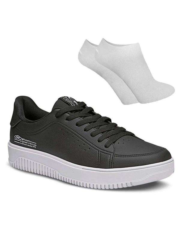 Olympikus - Kit Tênis Olympikus Eros Masculino e par de Meia - Preto