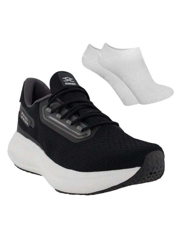 Olympikus - Kit Tênis Olympikus Hybrid Unissex e par de Meias Preto