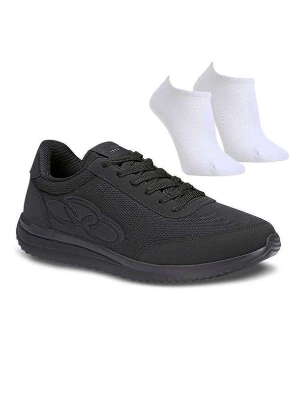Olympikus - Kit Tênis Olympikus Poseidon Masculino e par de Meia - Preto