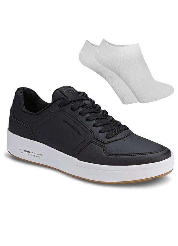 Olympikus - Kit Tênis Olympikus Versa Masculino e par de Meia - Preto