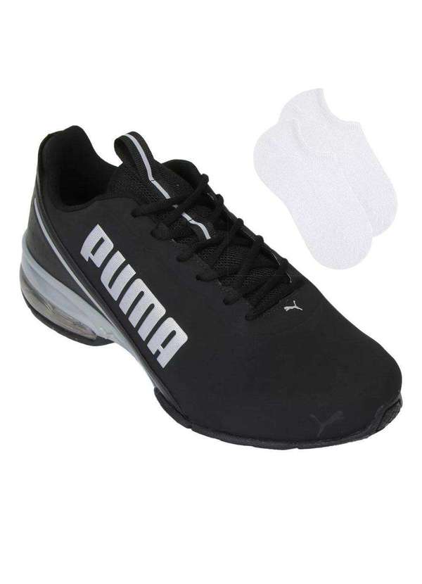 Kit Tênis Puma Cell Divide V2 Masculino e par de Meia Preto