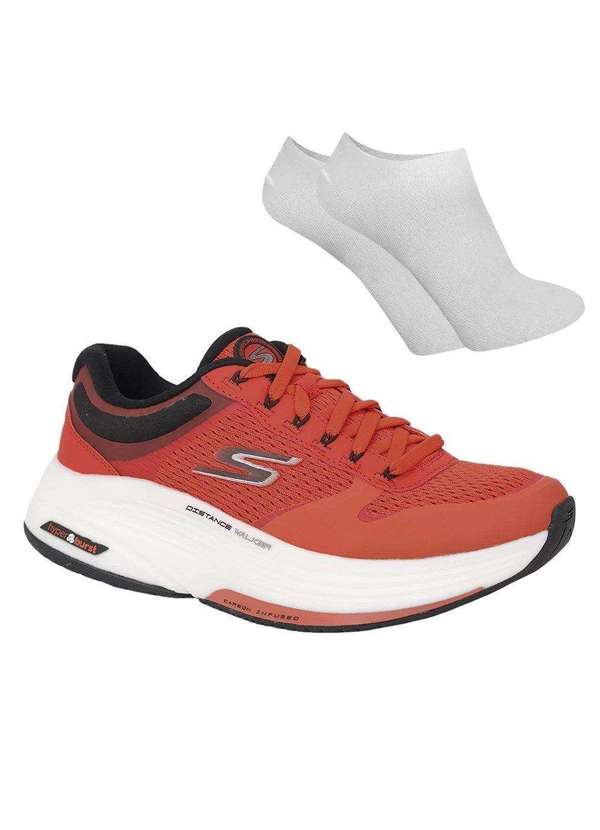 Kit Tênis Skechers Go Walk Distance Masculino e par de Meia