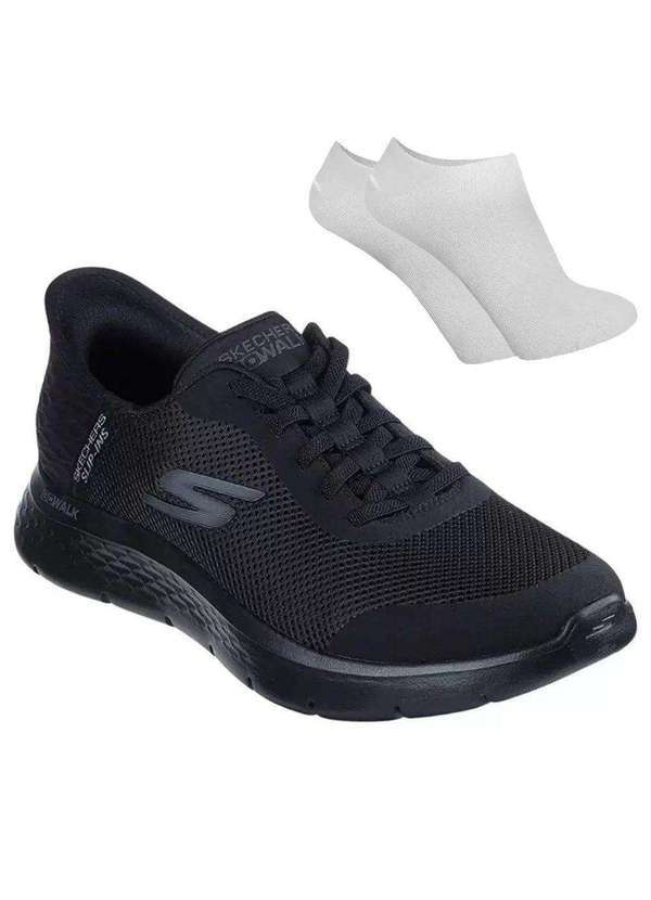Skechers - Kit Tênis Skechers Go Walk Flex Masculino e par de Meia Preto