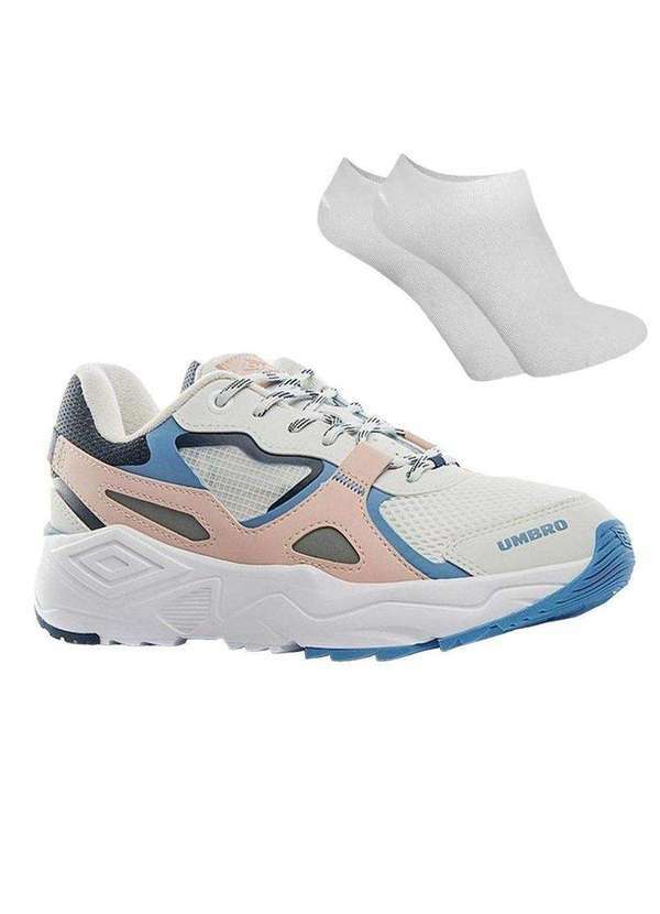 Umbro - Kit Tênis Umbro Orion Unissex e par de Meia Branco