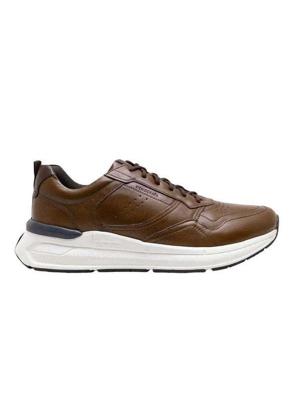 Democrata - Tênis Democrata Denim Brad Ultra Light Masculino Marrom