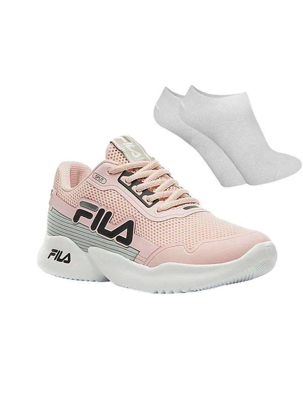 Fila Kit Tênis Fila Split Infantil e par de Meia Rosa