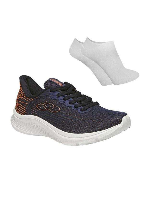 Olympikus - Kit Tênis Olympikus Delta Kids e par de Meia - Azul
