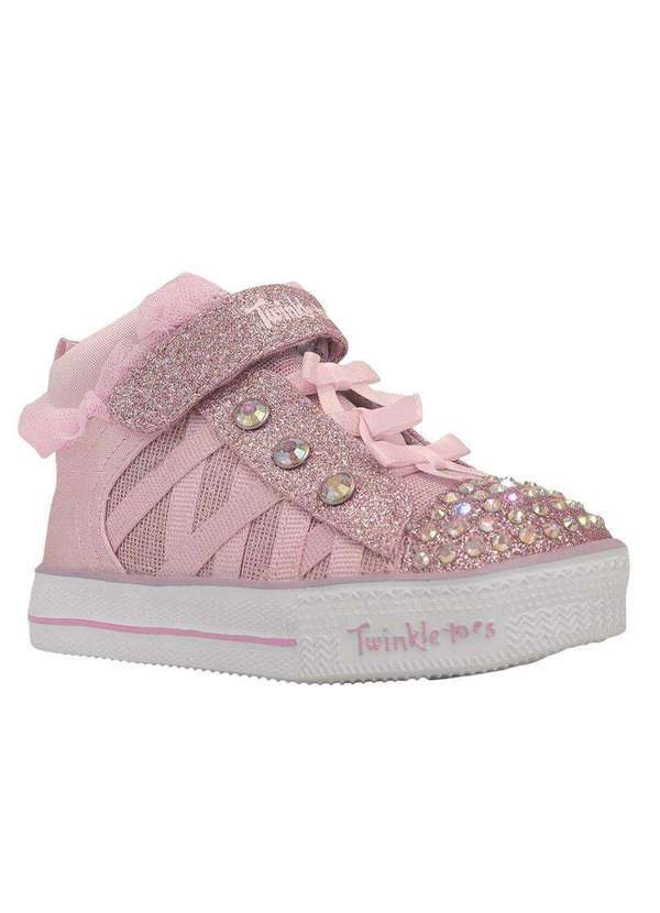 Skechers - Tênis Skechers S Lights Shuffle Lites Adore a Ball Infantil Rosa