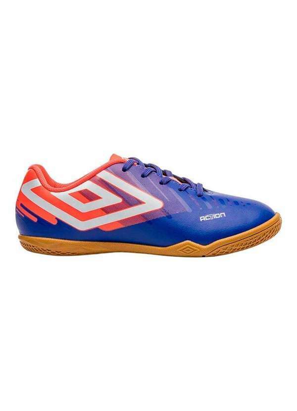 Umbro - Chuteira Futsal Umbro Action Infantil Azul