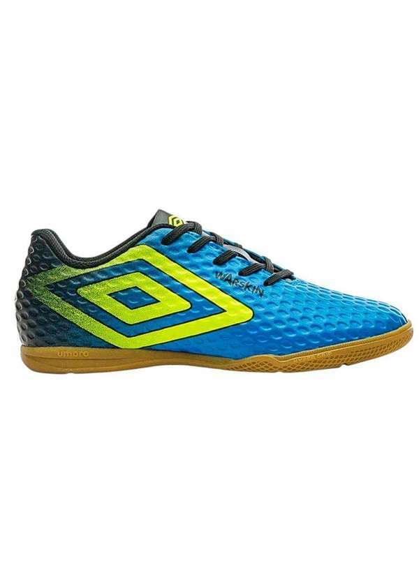 Umbro - Chuteira Futsal Umbro Warskin Infantil Azul
