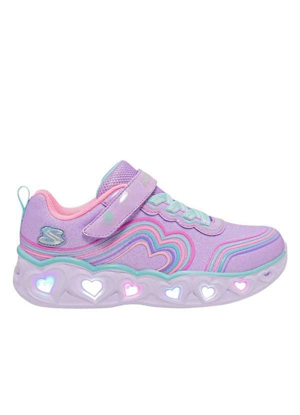 Skechers - Tênis Skechers Heart Lights-Retro Hearts Infantil Roxo