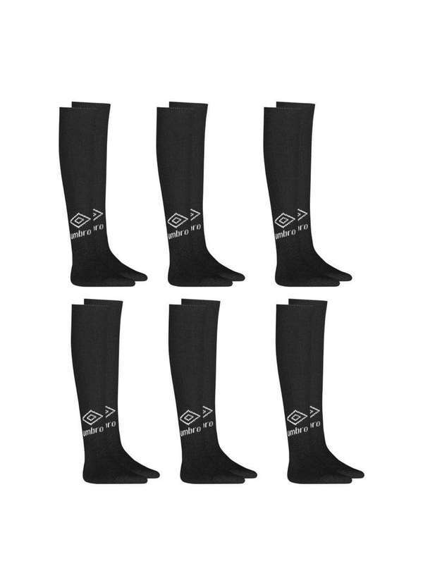 Umbro - Kit 6 pares de Meiões Umbro Classic Juvenil Preto
