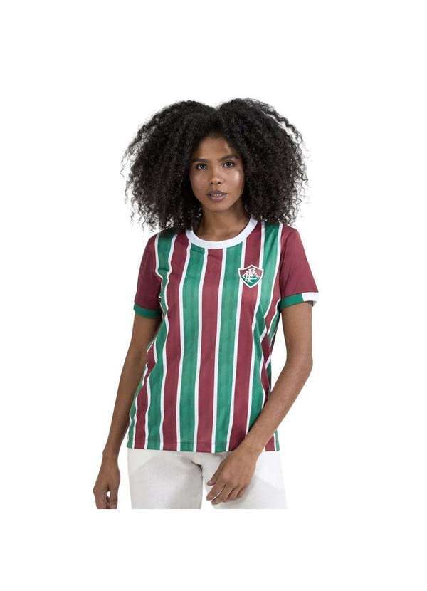 Braziline - Camisa Braziline Fluminense Tratado Feminina Vermelho