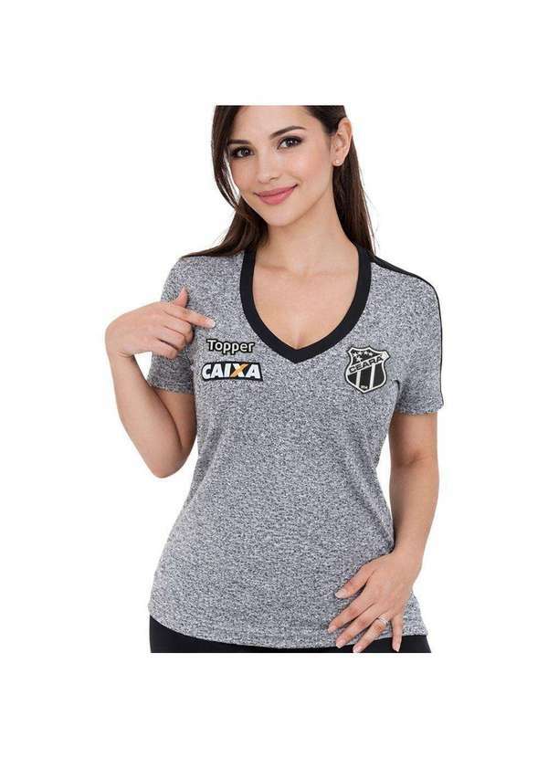 Topper - Camisa Topper Ceará Concentração 2018 Feminina Cinza