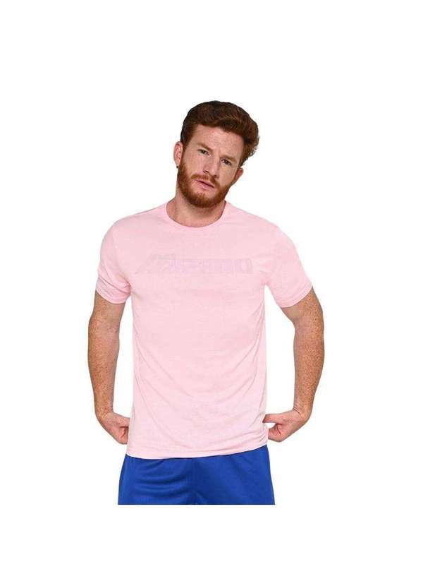 Mizuno - Camiseta Mizuno Big Logo Masculina Rosa