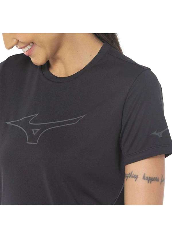Mizuno - Camiseta Mizuno Energy Stamp 2 Feminina Preto 3