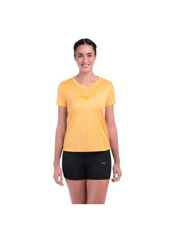 Mizuno - Camiseta Mizuno Spark Big Logo 2 Feminina Amarelo