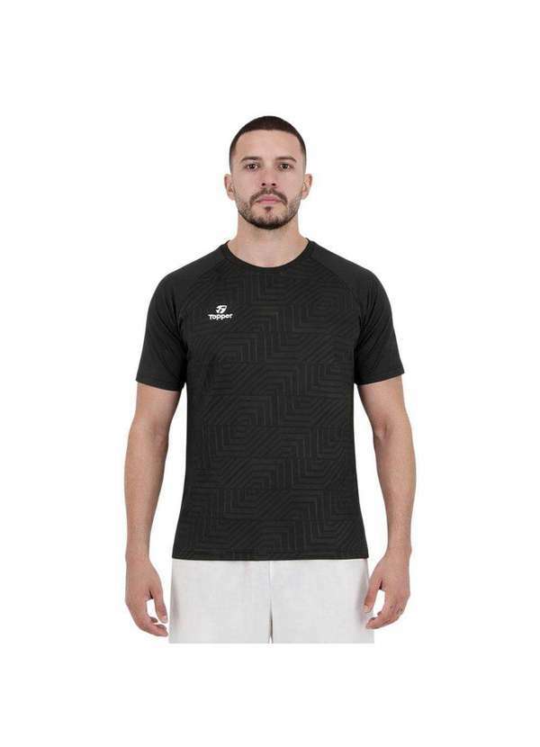 Topper - Camiseta Topper Deep V Masculina Preto