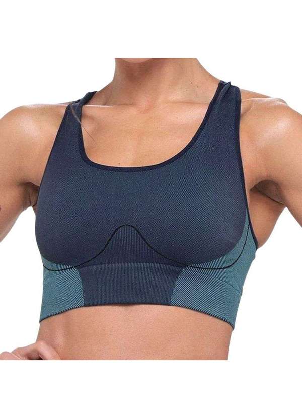 Selene - Top Selene sem Costura Feminino Azul