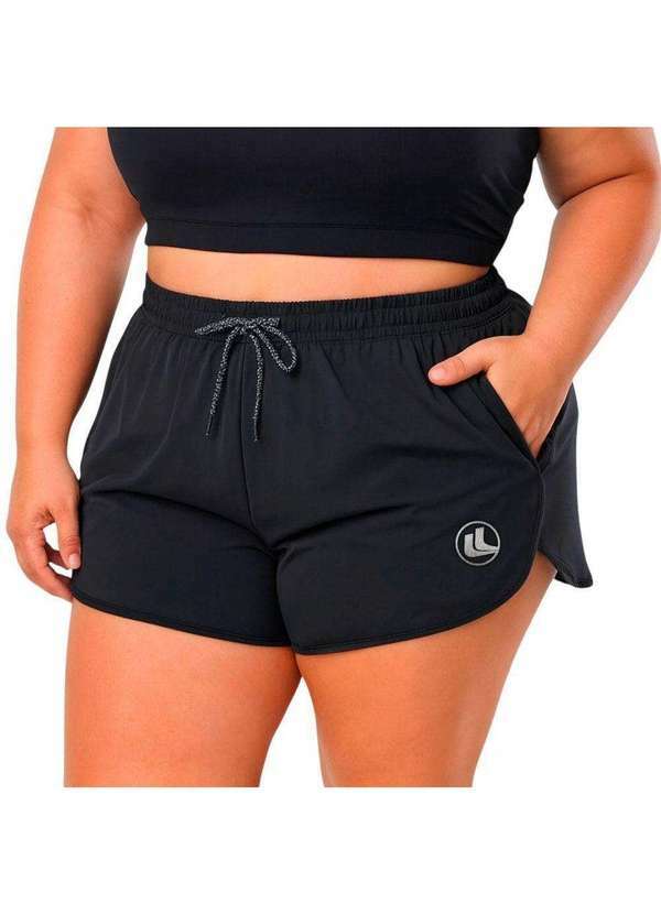 Esporte Legal - Short Esporte Legal Sports Easy Plus Size Feminino Preto