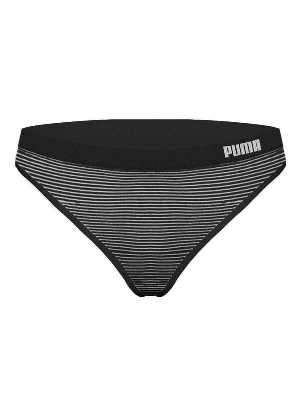 Puma - Calcinha Biquini Puma sem Costura Feminina Preto