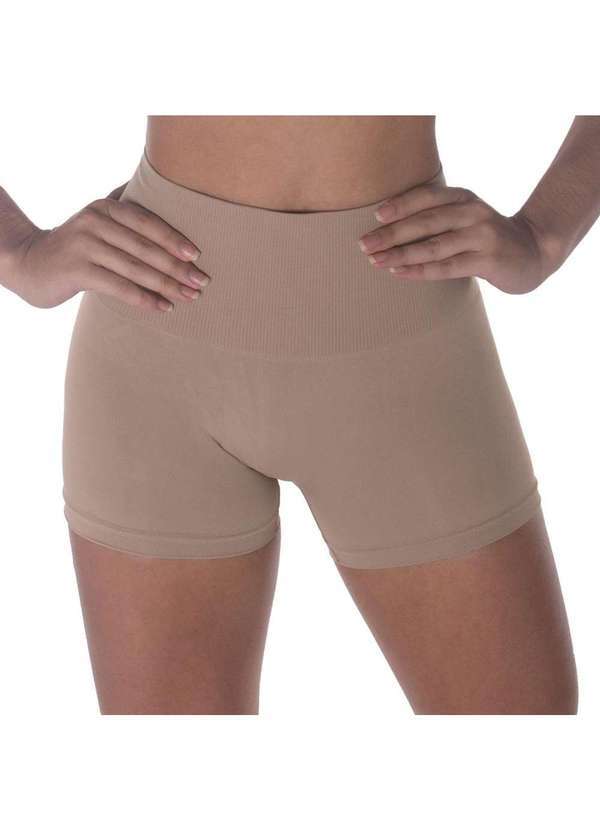 Selene - Calcinha Boxer Selene Redutora sem Costura Feminina - Chocolate Bege