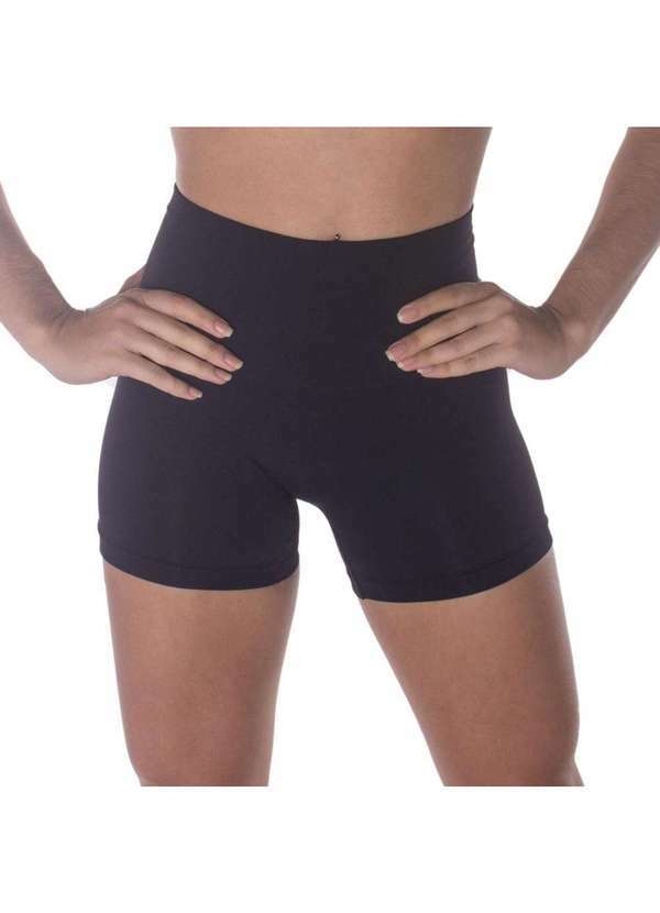 Selene - Calcinha Boxer Selene Redutora sem Costura Feminina - Preto Preto