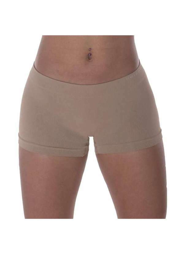 Selene - Calcinha Boxer Selene sem Costura Feminina - Chocolate Bege