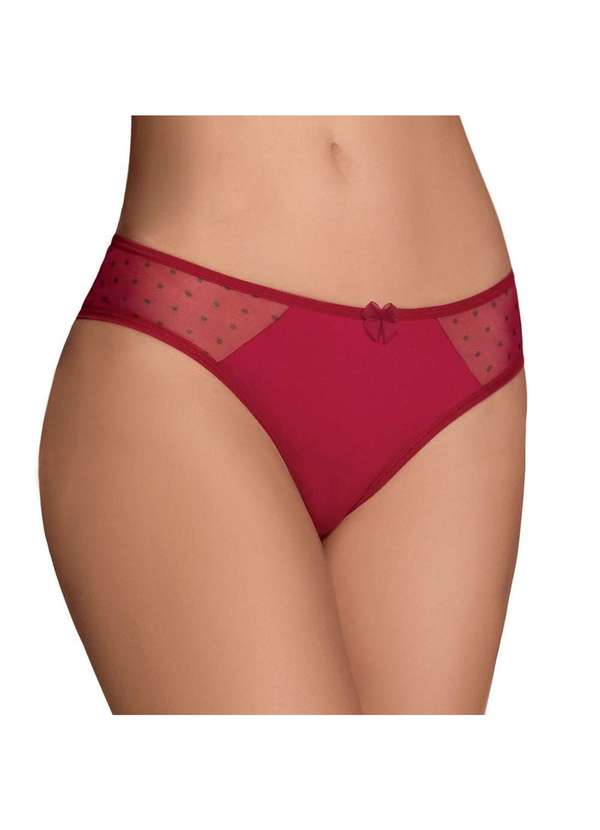 Selene - Calcinha Selene com Tule Poá Feminina Vermelho