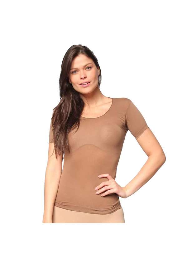 Selene - Camisete Selene Segunda Pele Fio 40 Feminina Bege