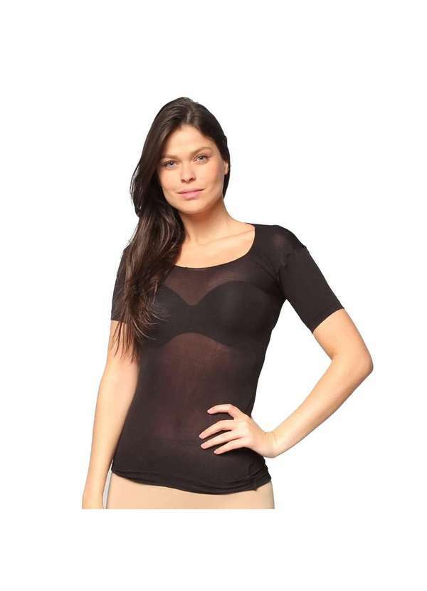 Selene - Camisete Selene Segunda Pele Fio 40 Feminina Preto