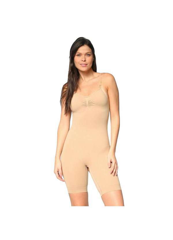 Selene - Body Selene Redutor Shorts sem Costura Feminino Marrom