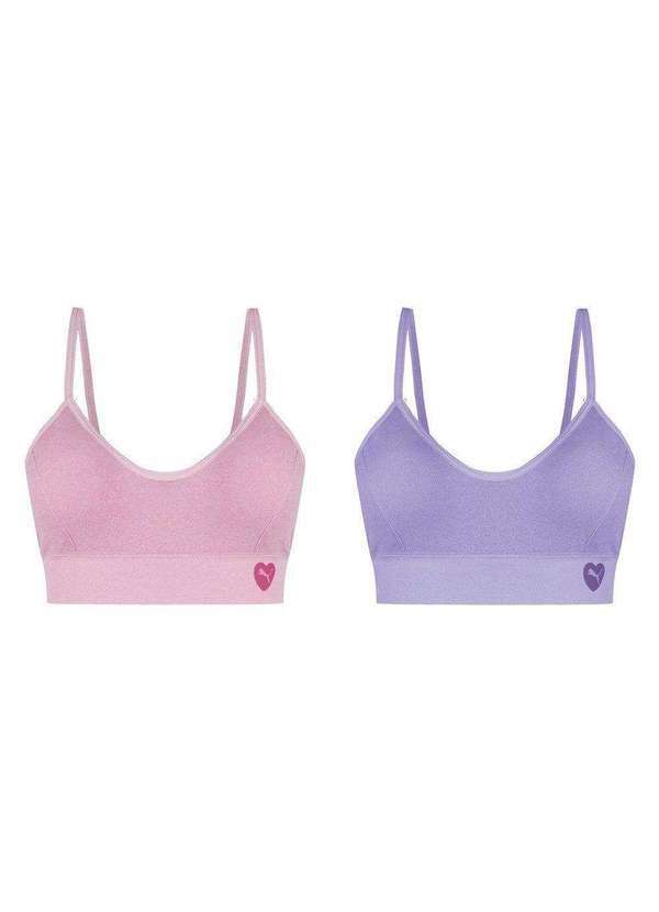 Puma - Kit 2 Sutiãs Puma sem Costura com Bojo Feminino 2 Sutiãs Puma sem Costura Feminino