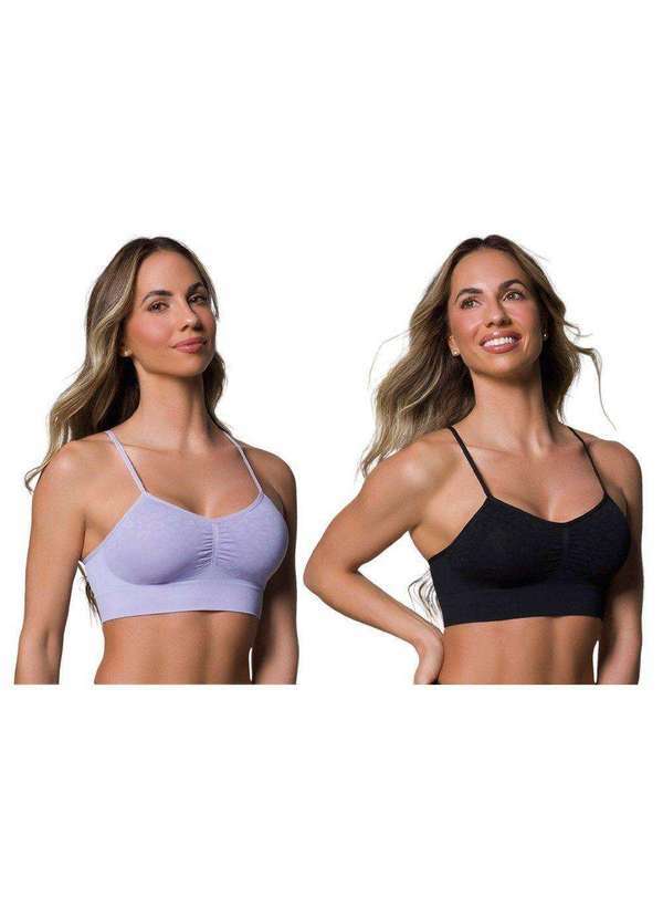 Selene - Kit 2 Sutiãs Selene sem Costura Feminino Preto