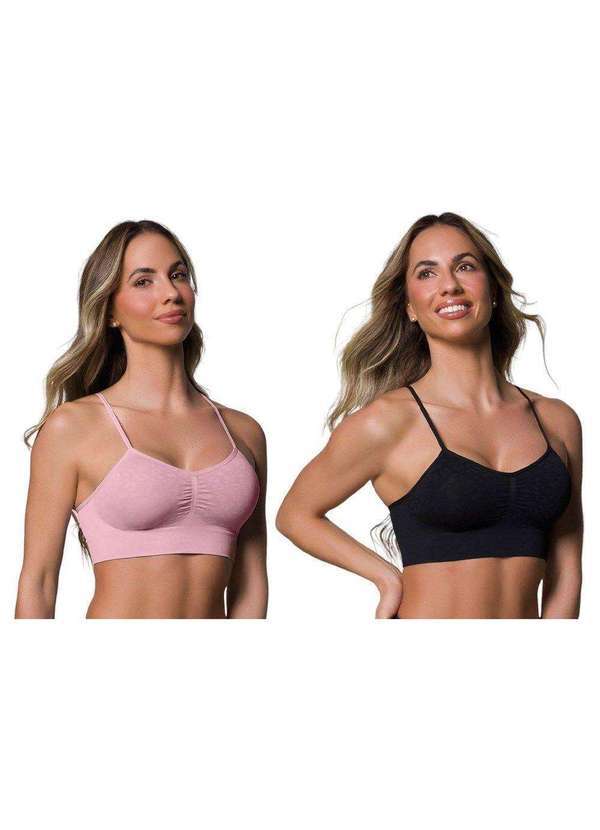 Selene - Kit 2 Sutiãs Selene sem Costura Feminino Preto
