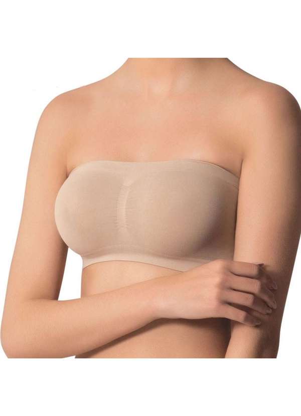 Selene - Sutiã Faixa Selene sem Costura Feminino Bege 2