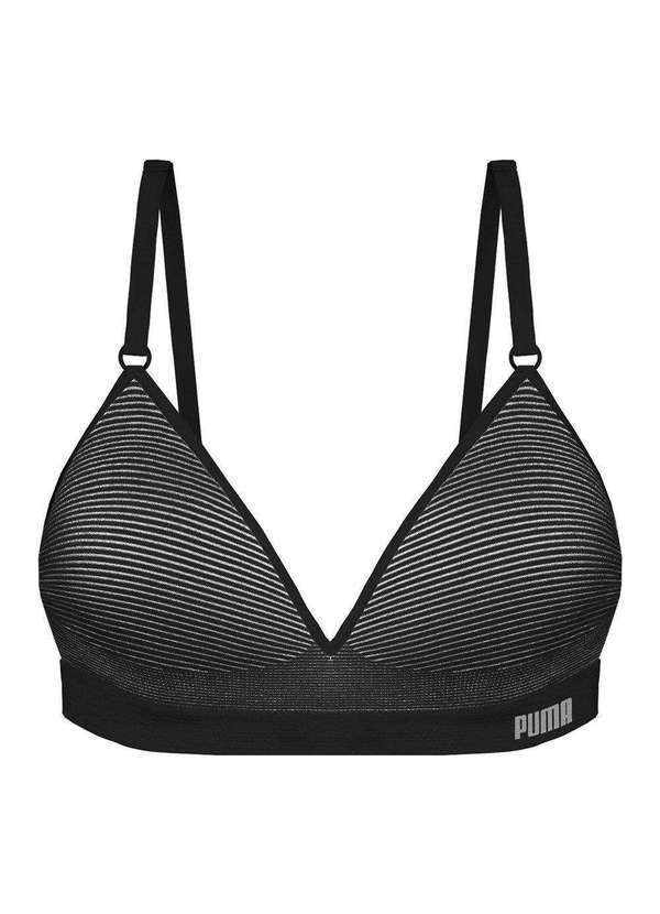Puma - Sutiã Puma sem Costura com Bojo Feminino Preto