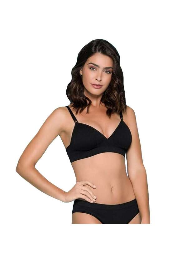 Selene - Sutiã Selene com Bojo sem Costura Feminino - Preto Preto