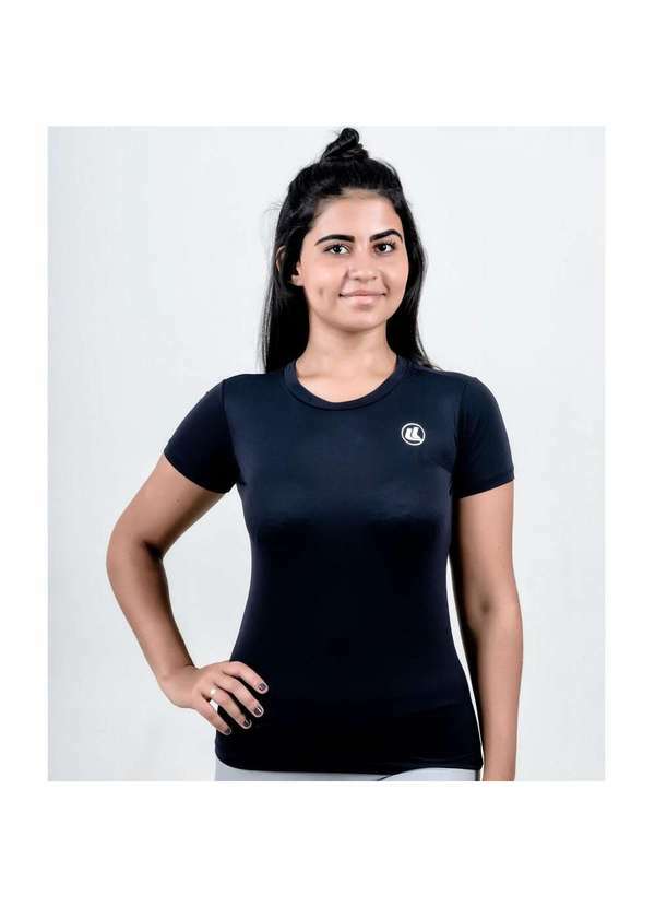 Esporte Legal - Camisa Esporte Legal Baby Look Solutio Uv45 Feminina Preto
